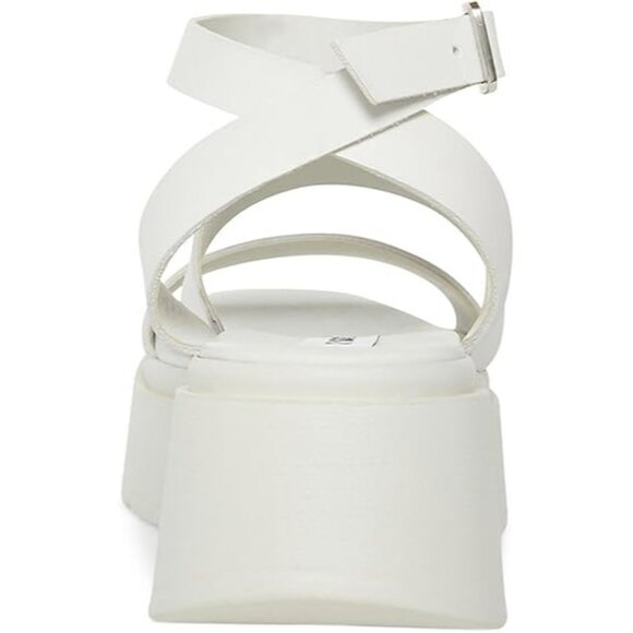 Steve Madden Tenys Womens Leather Ankle Strap Platform Sandals - Picture 3 of 3